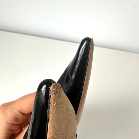 Jimmy Choo Black Leather Pointed Toe Heels Pumps Size 37.5 - Picture 13 of 15